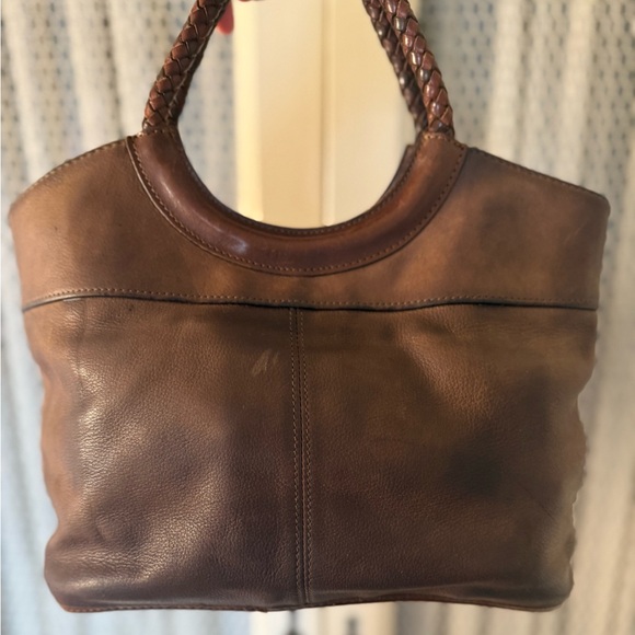 Vintage Fossil Western Brown Leather Braided Handle with Heart Logo Concho - Picture 3 of 12